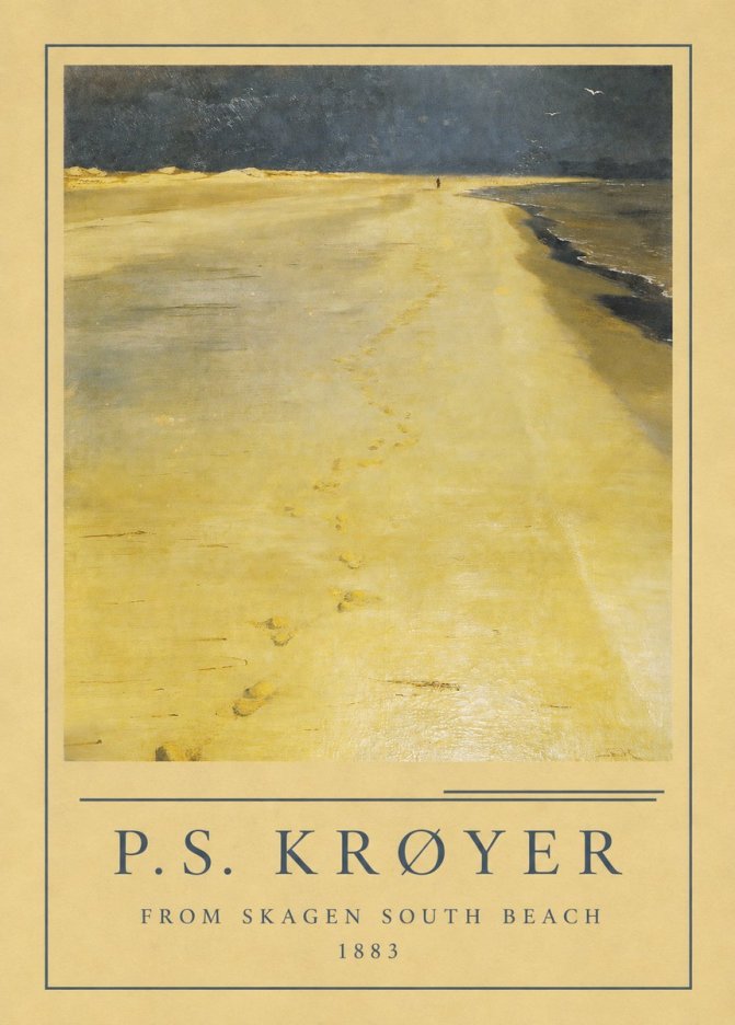 P.S. Krøyer From Skagen South Beach No1 - Plakát