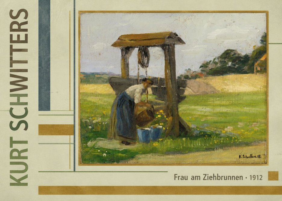 Kurt Schwitters Frau Am Ziehbrunnen No2 - Plakát