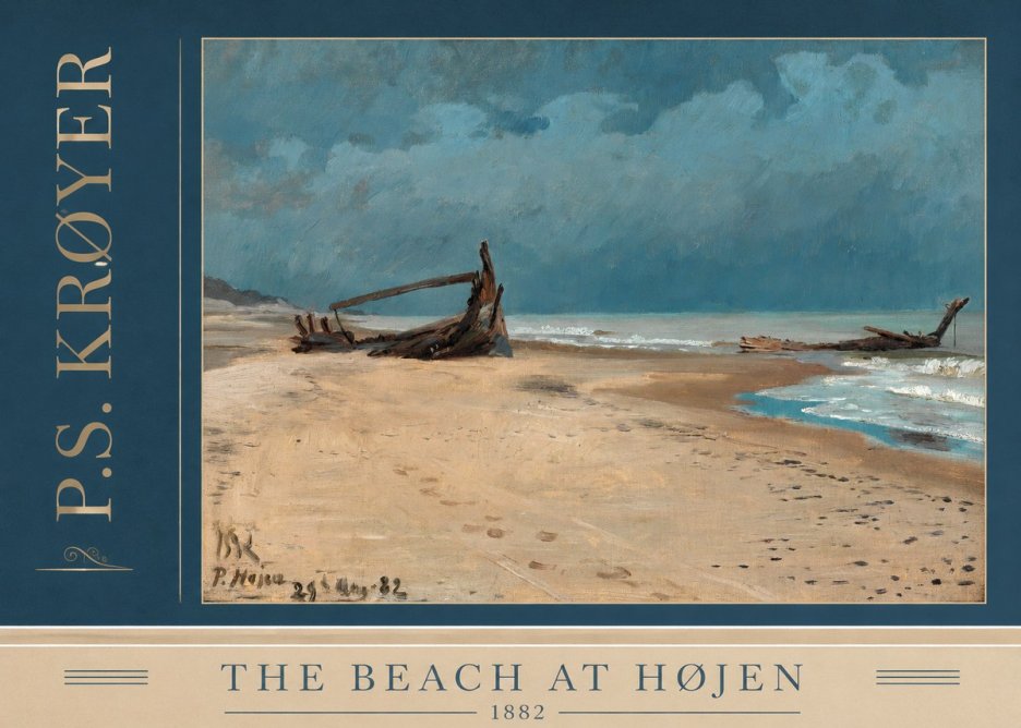 P.S. Krøyer The Beach at Højen No2 - Plakát