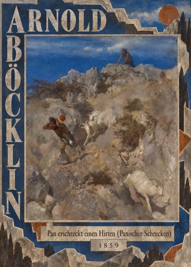 Arnold Böcklin Pan Erschreckt Einen Hirten (Panischer Schrecken) No5 - Plakát