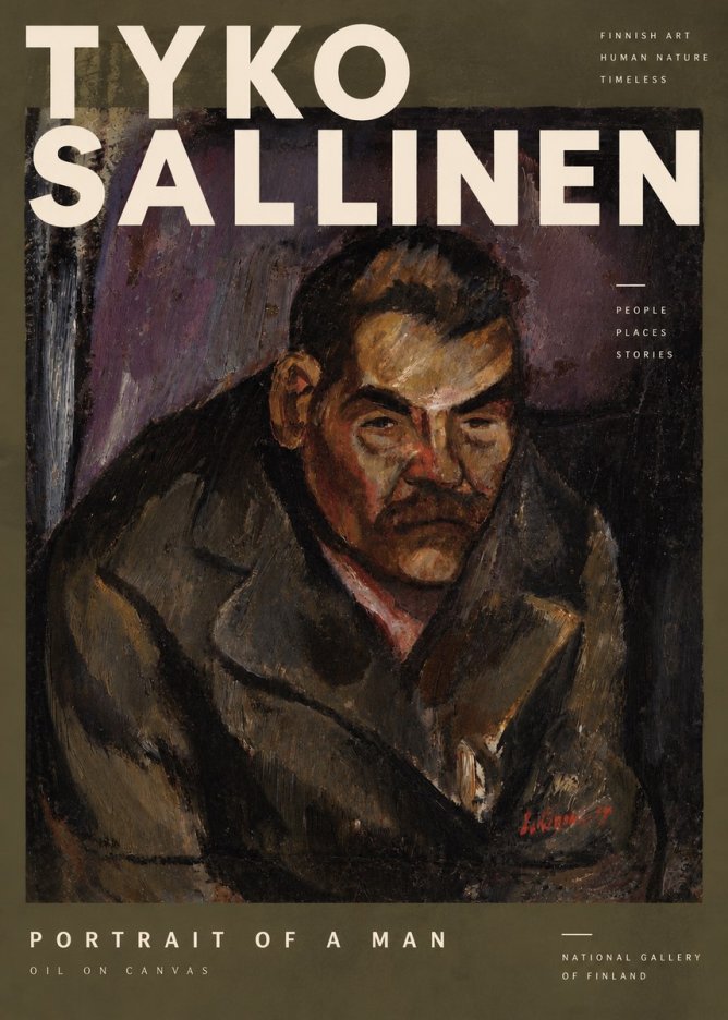 Tyko Sallinen Portrait of a Man V No4 - Plakát