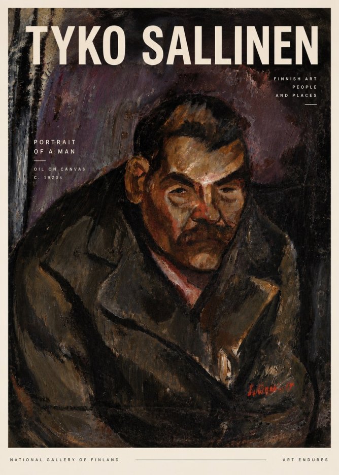 Tyko Sallinen Portrait of a Man V No5 - Plakát