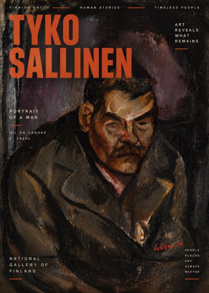 Tyko Sallinen Portrait of a Man V No6 - Plakát