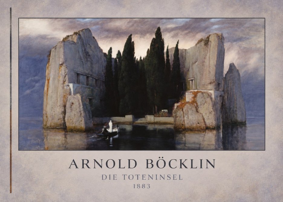 Arnold Böcklin Die Toteninsel V No3 - Plakát