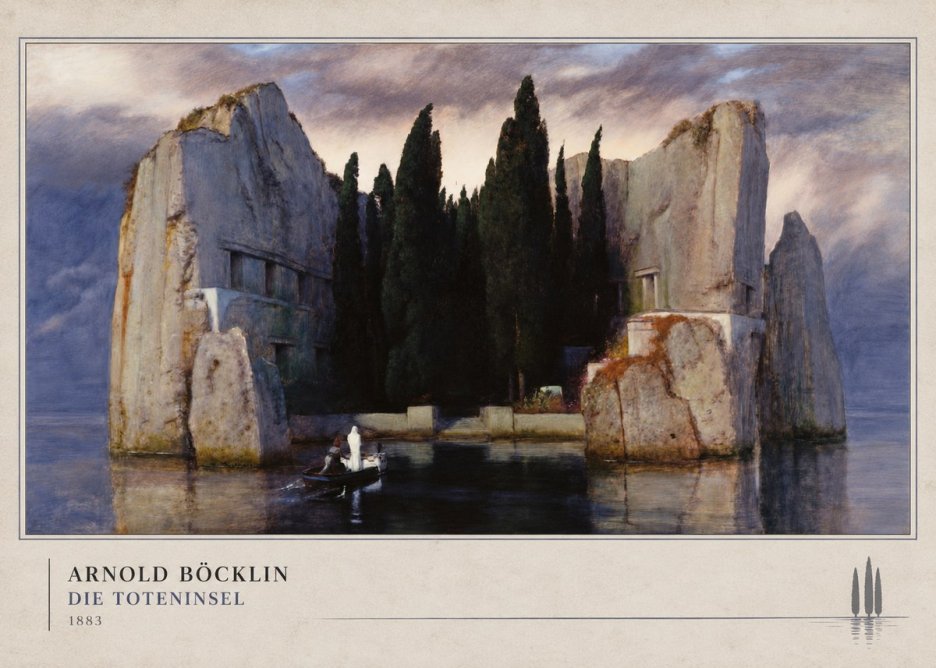 Arnold Böcklin Die Toteninsel V No4 - Plakát