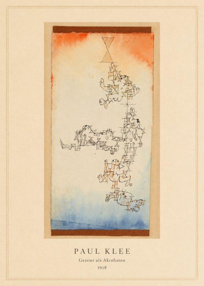 Paul Klee Geister Als Akrobaten No4 - Plakát