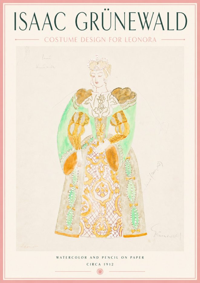 Isaac Grünewald Costume Design for Leonora No5 - Plakát