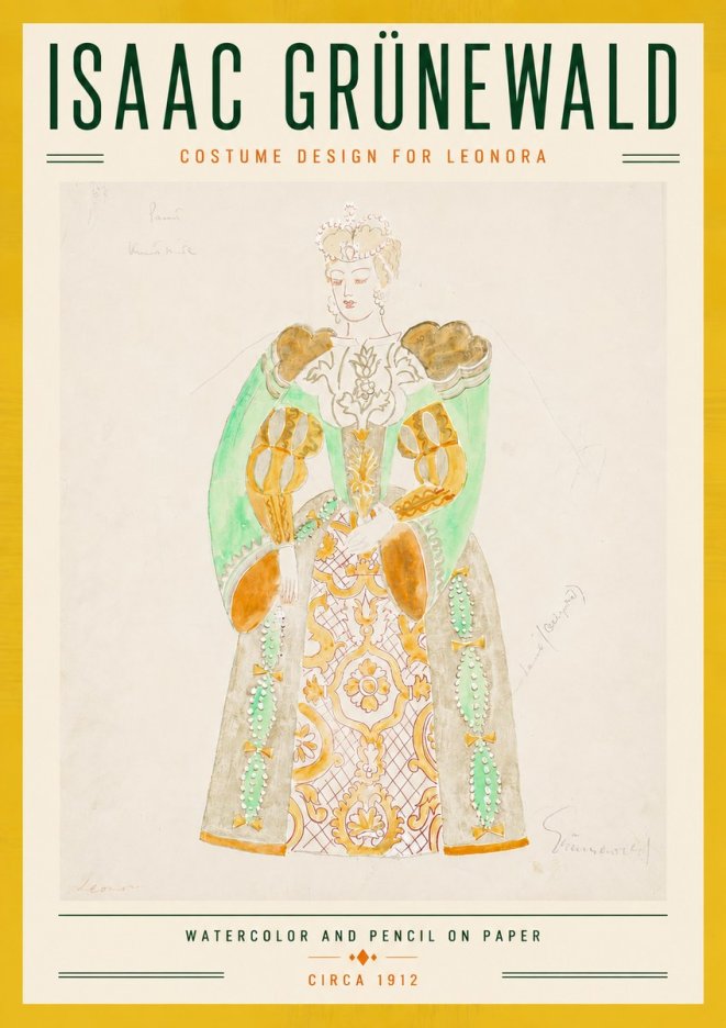 Isaac Grünewald Costume Design for Leonora No6 - Plakát