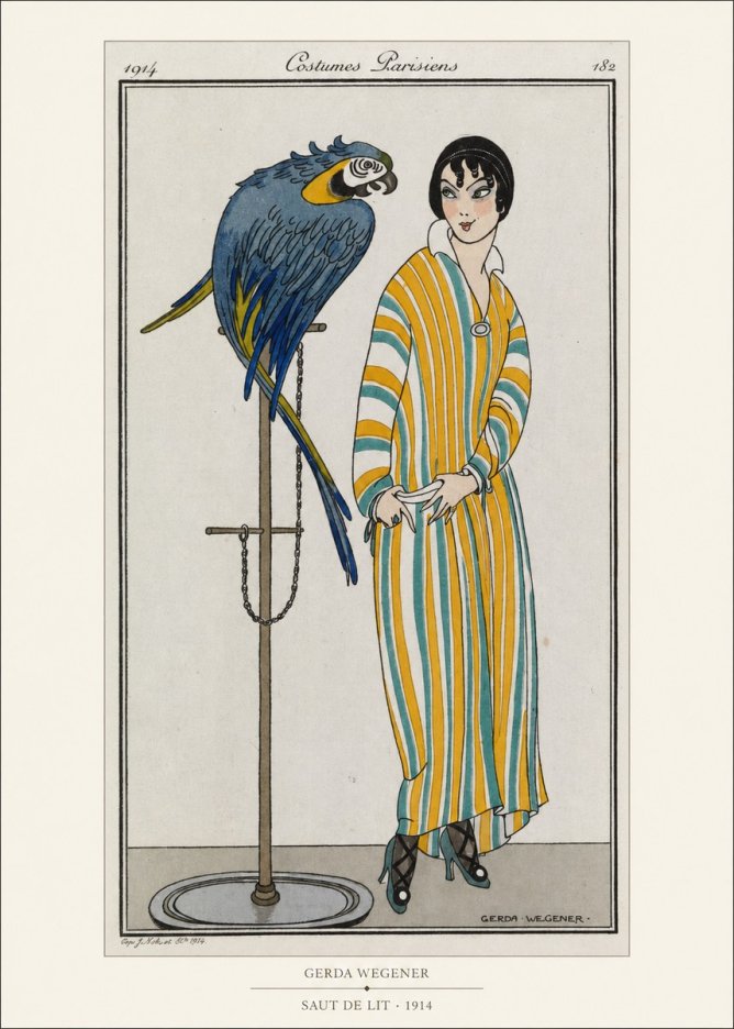 Gerda Wegener Saut De Lit 1914 No5 - Plakát