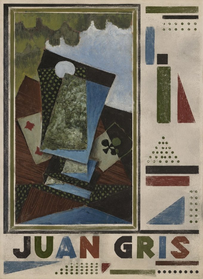 Juan Gris Playing Cards and a Siphon No5 - Plakát