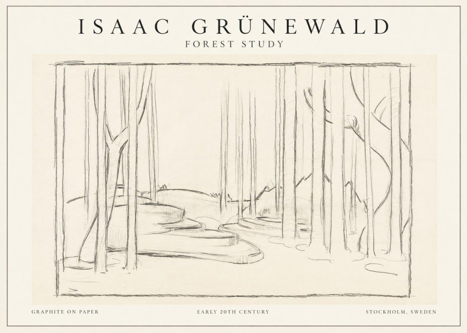 Isaac Grünewald Forest Path No2 - Plakát