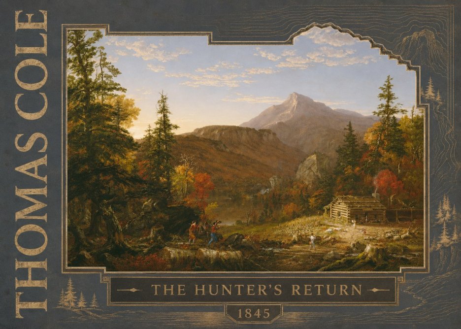 Thomas Cole The Hunter's Return II No5 - Plakát