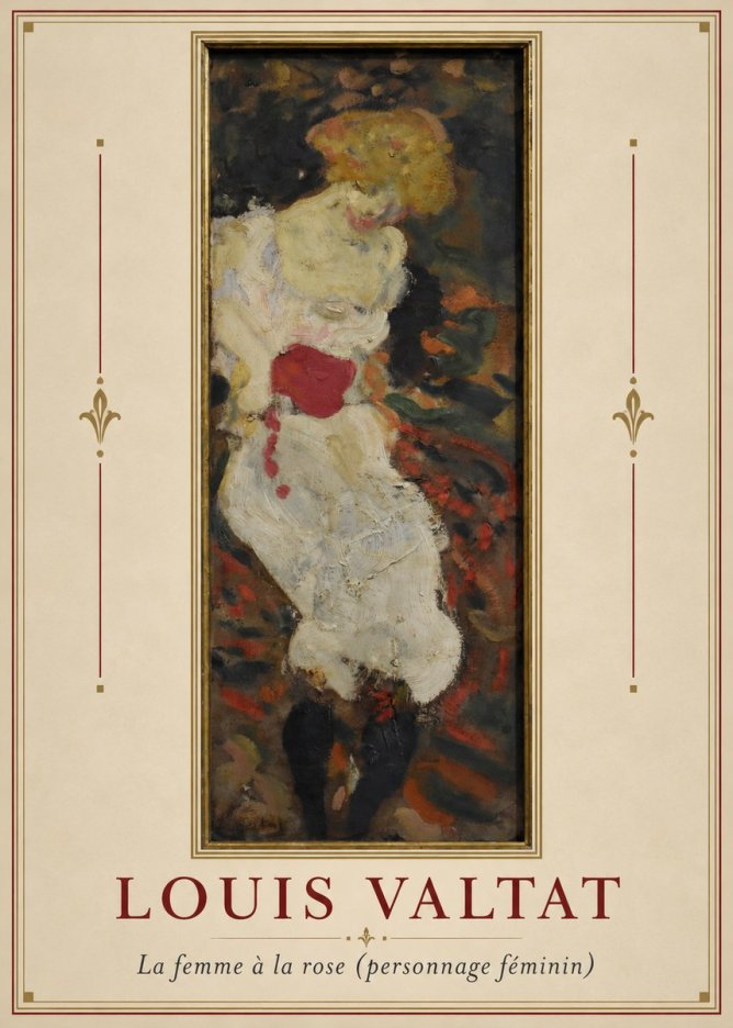 Louis Valtat La Femme À La Rose (Personnage Féminin) No2 - Plakát