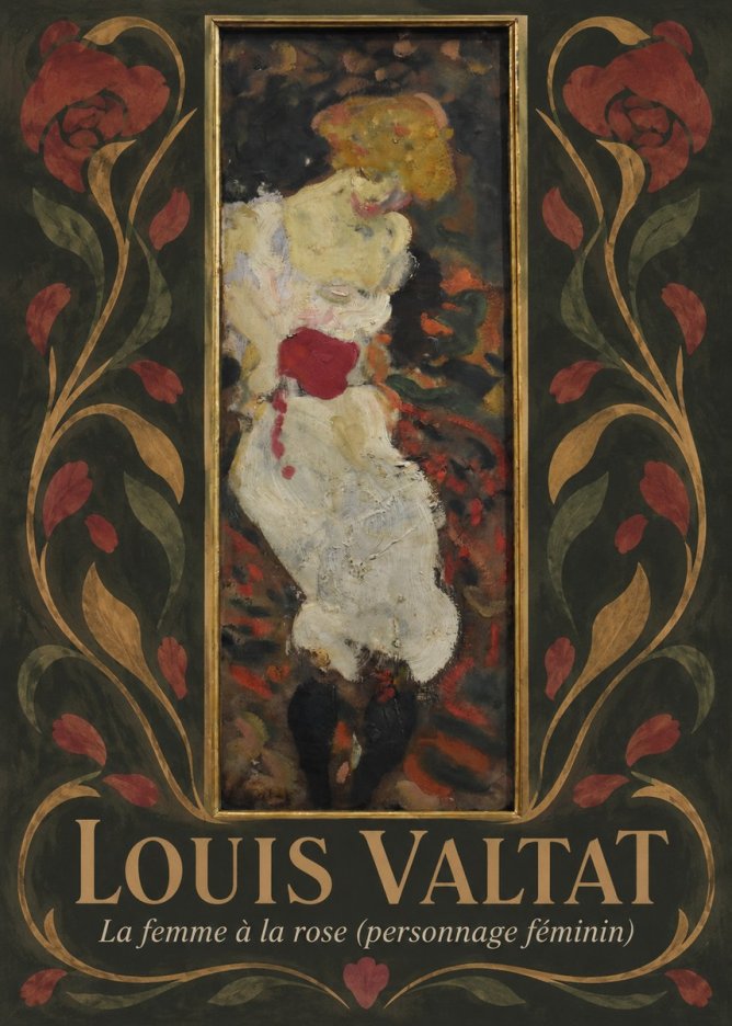 Louis Valtat La Femme À La Rose (Personnage Féminin) No6 - Plakát
