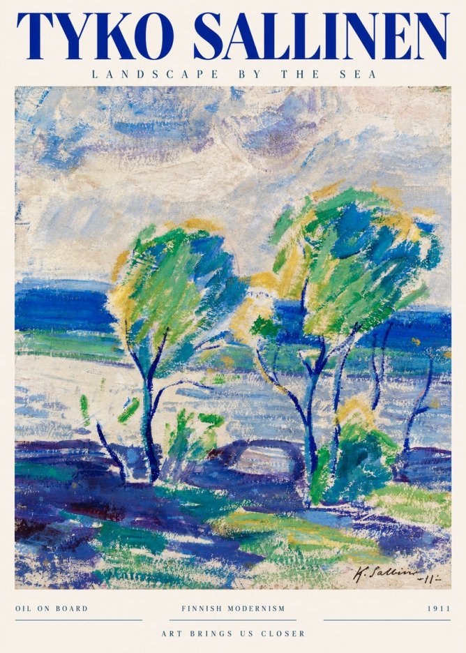 Tyko Sallinen Landscape by the Sea No3 - Plakát