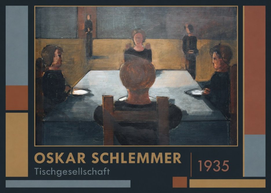Oskar Schlemmer Tischgesellschaft No1 - Plakát