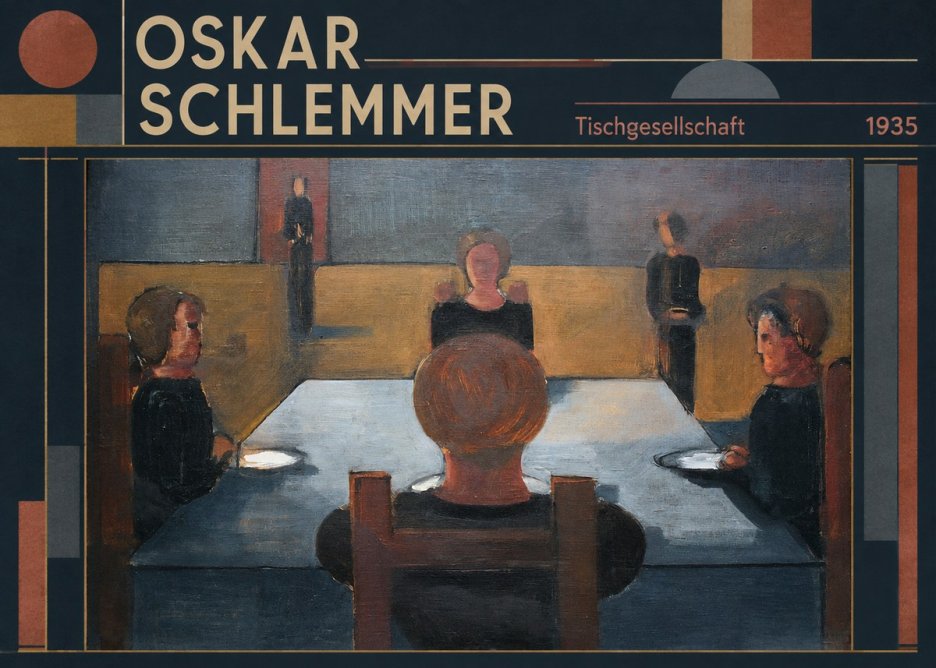 Oskar Schlemmer Tischgesellschaft No3 - Plakát