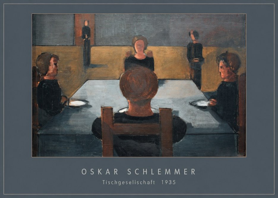 Oskar Schlemmer Tischgesellschaft No4 - Plakát