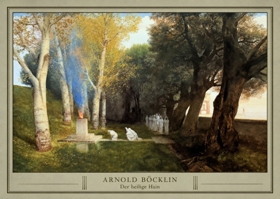Arnold Böcklin Der Heilige Hain II No3 - Plakát