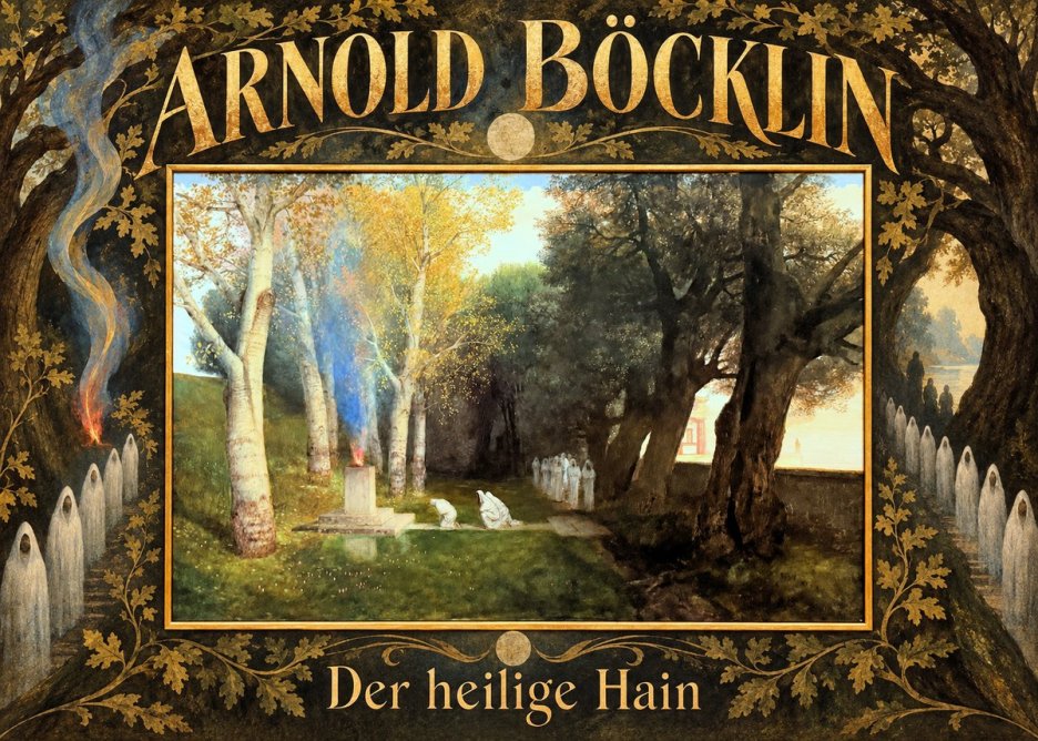 Arnold Böcklin Der Heilige Hain II No6 - Plakát