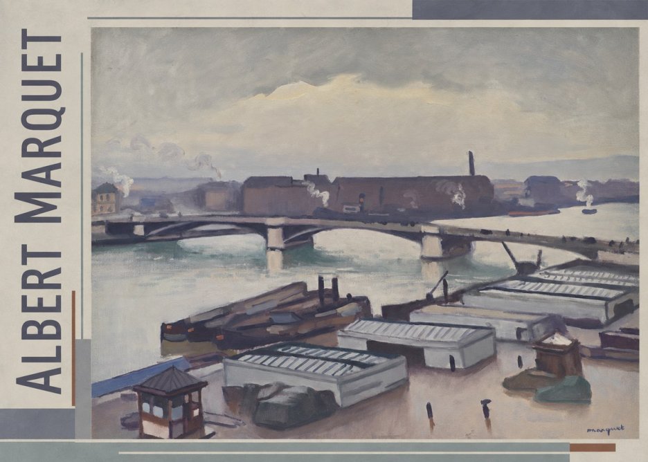 Albert Marquet River Scene, Paris No2 - Plakát