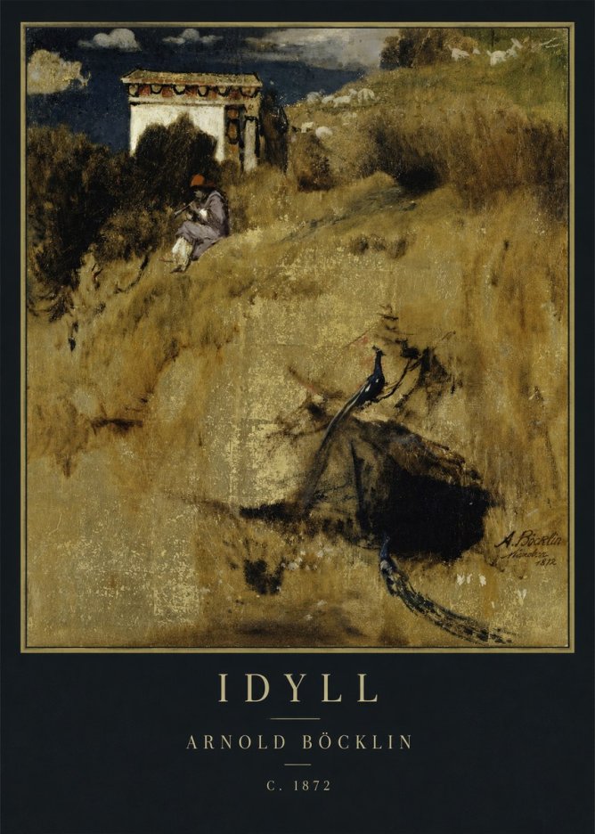 Arnold Böcklin Idyll - Fragment Eines Wandschirms No4 - Plakát