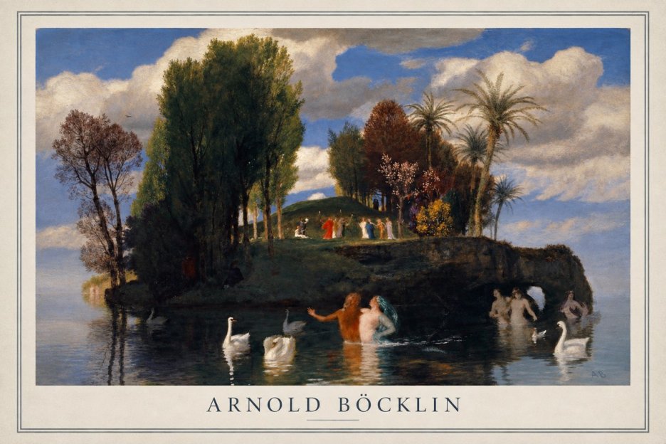 Arnold Böcklin The Island of Life No1 - Plakát