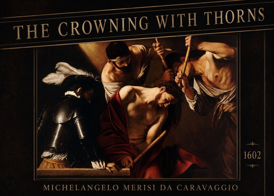 Michelangelo Merisi da Caravaggio The Crowning with Thorns II No2 - Plakát