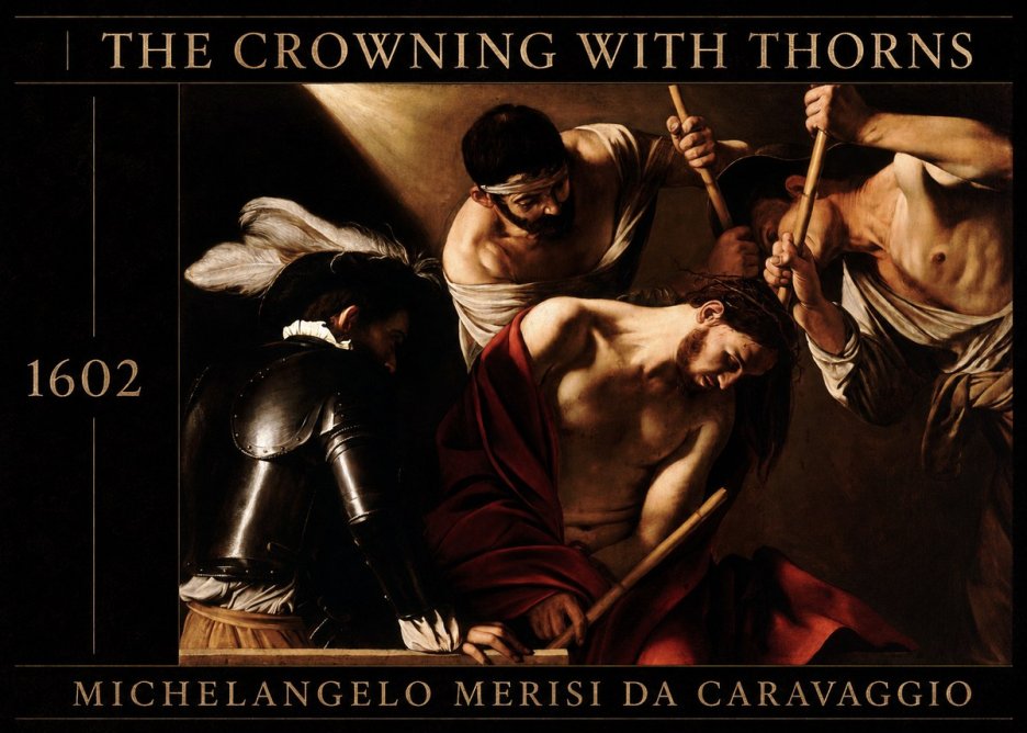 Michelangelo Merisi da Caravaggio The Crowning with Thorns II No3 - Plakát