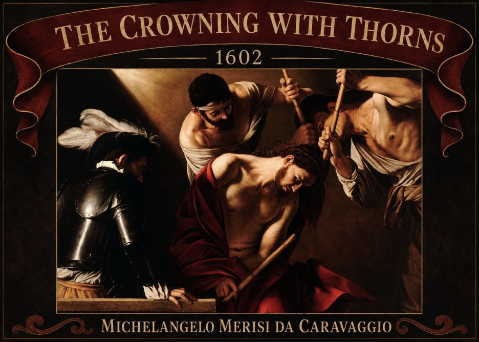 Michelangelo Merisi da Caravaggio The Crowning with Thorns II No4 - Plakát