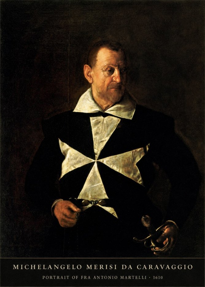 Michelangelo Merisi da Caravaggio Portrait of Fra Antonio Martelli No5 - Plakát