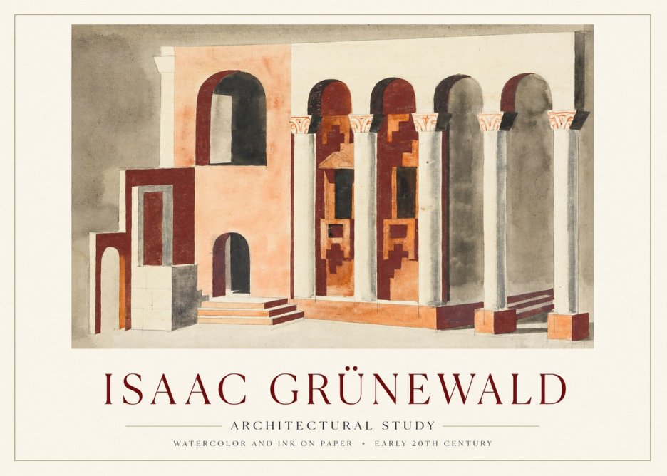 Isaac Grünewald Architectural Study I No1 - Plakát