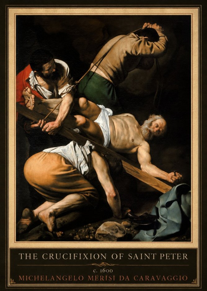 Michelangelo Merisi da Caravaggio The Crucifixion of Saint Peter IV No5 - Plakát