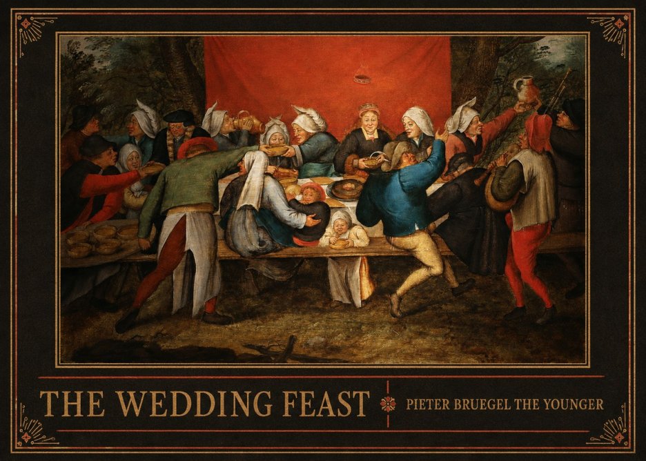 Pieter Bruegel The Wedding Feast No2 - Plakát