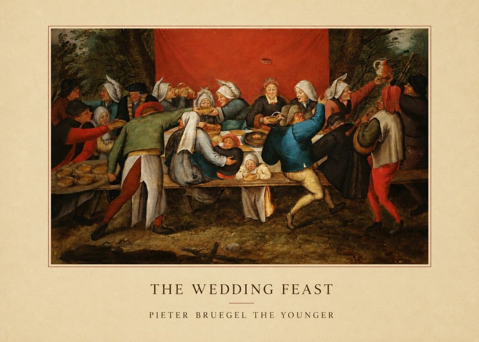 Pieter Bruegel The Wedding Feast No4 - Plakát