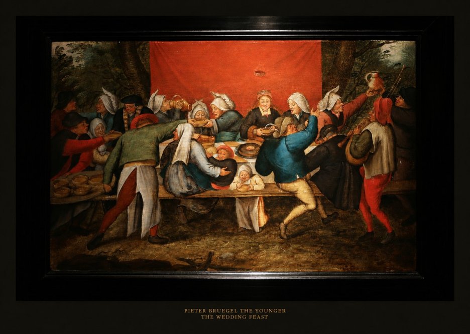 Pieter Bruegel The Wedding Feast No5 - Plakát