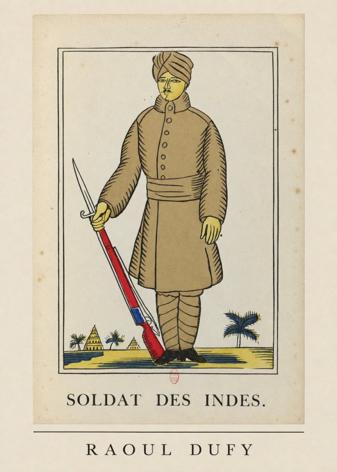 Raoul Dufy Soldat Des Indes. No6 - Plakát