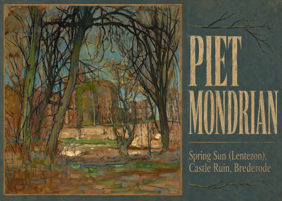 Piet Mondrian Spring Sun (Lentezon), Castle Ruin, Brederode No5 - Plakát