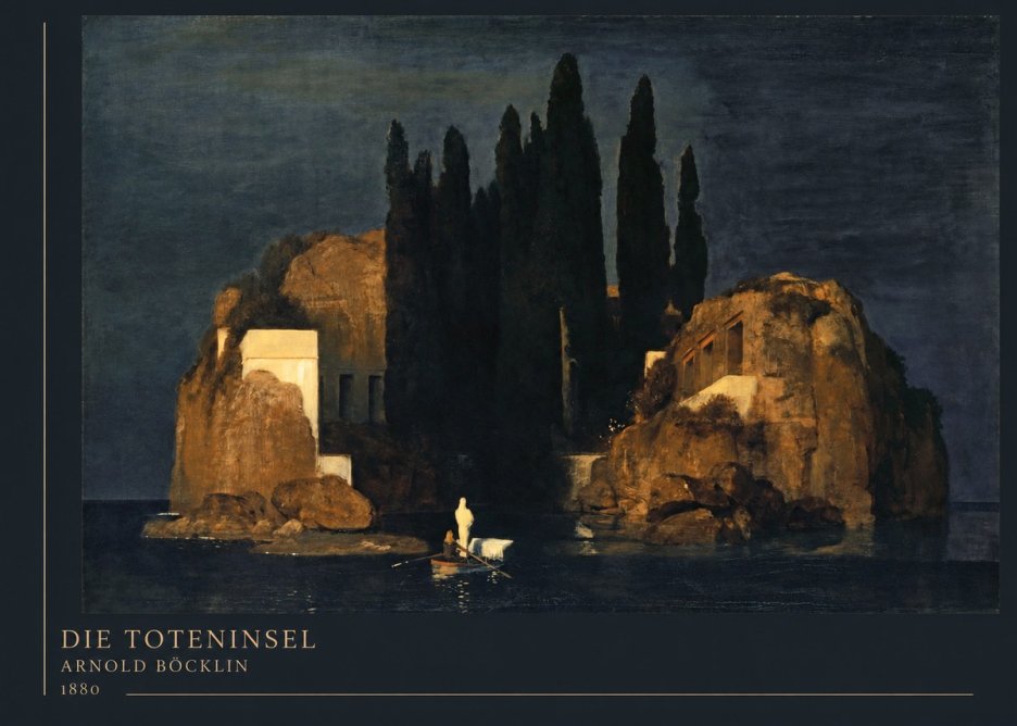 Arnold Böcklin Die Toteninsel VI No4 - Plakát
