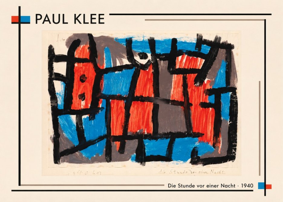 Paul Klee Die Stunde Vor Einer Nacht No2 - Plakát