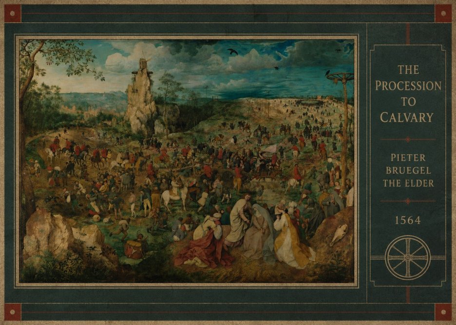 Pieter Bruegel The Processsson to Calvary No2 - Plakát