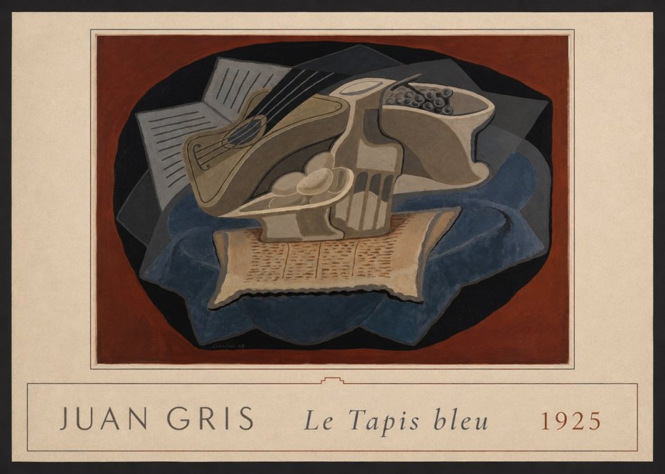 Juan Gris Le Tapis Bleu No4 - Plakát