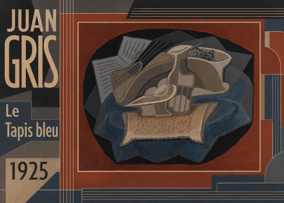 Juan Gris Le Tapis Bleu No5 - Plakát