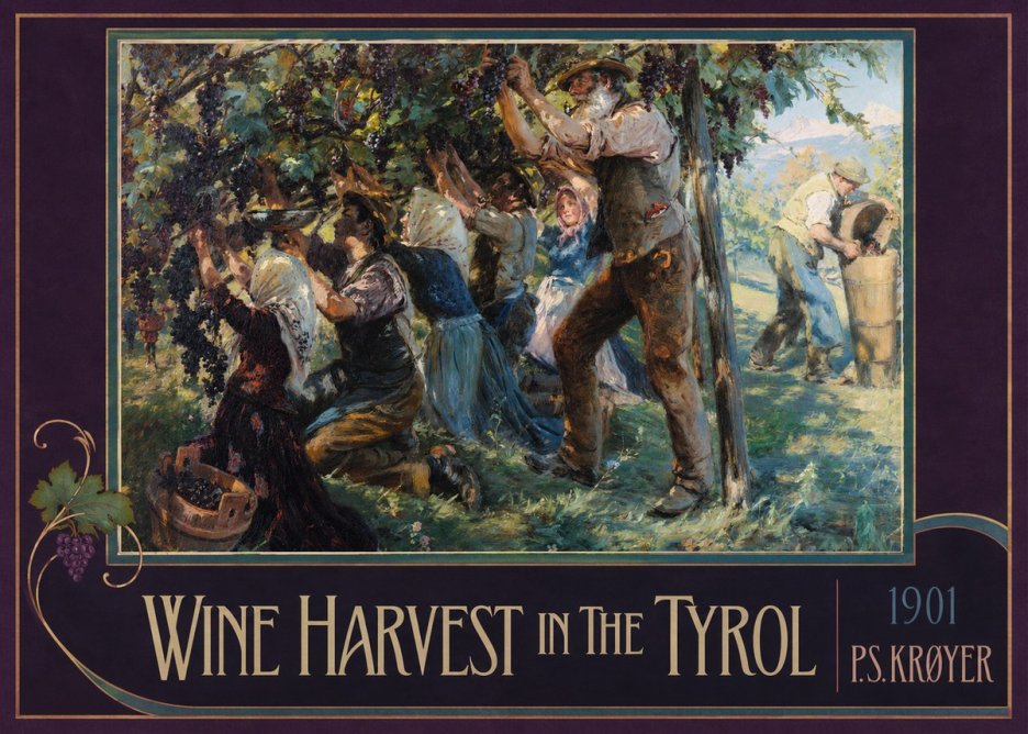 P.S. Krøyer Wine Harvest in the Tyrol No3 - Plakát
