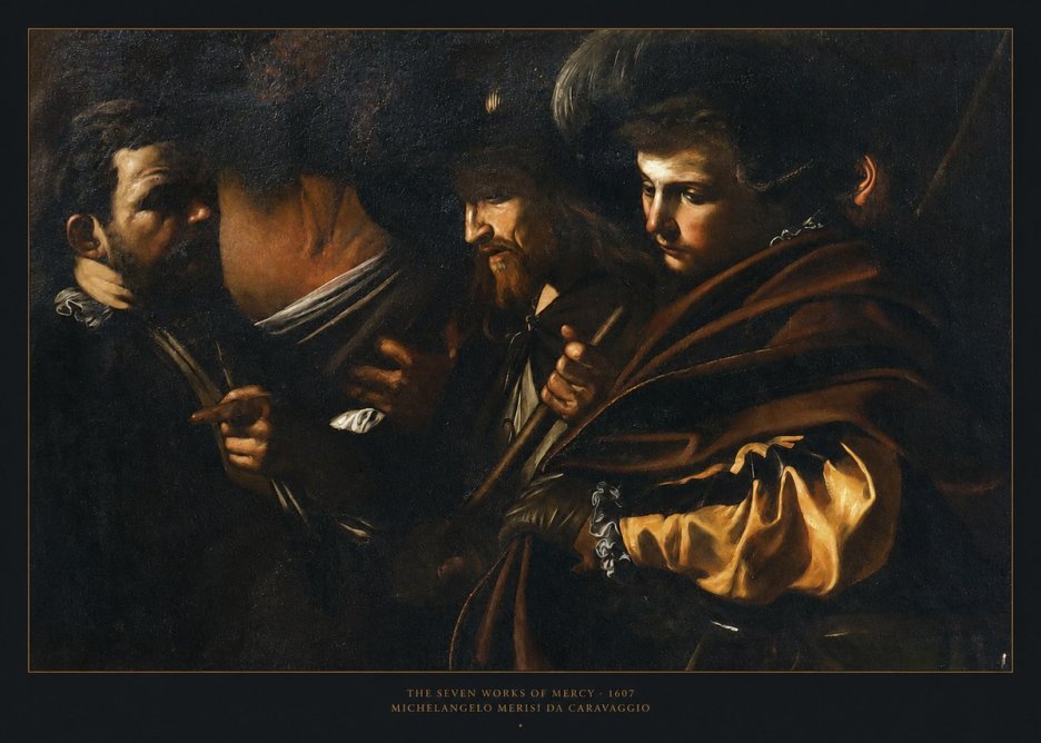 Michelangelo Merisi da Caravaggio The Seven Works of Mercy VI No6 - Plakát