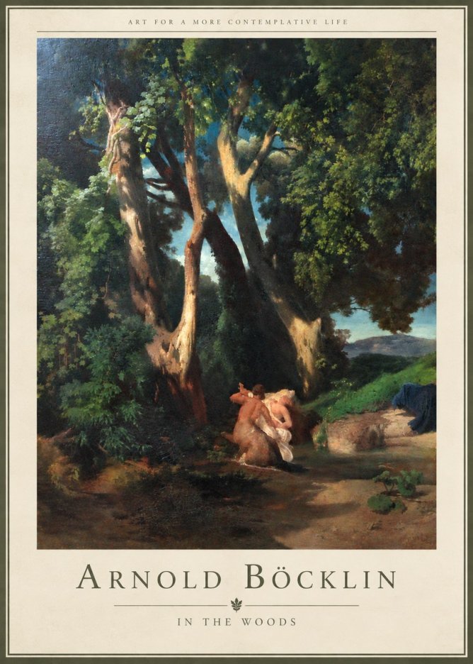 Arnold Böcklin In the Woods No4 - Plakát