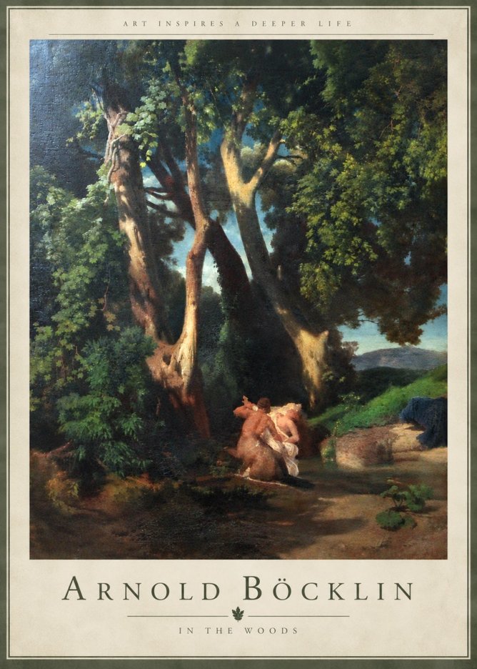 Arnold Böcklin In the Woods No5 - Plakát