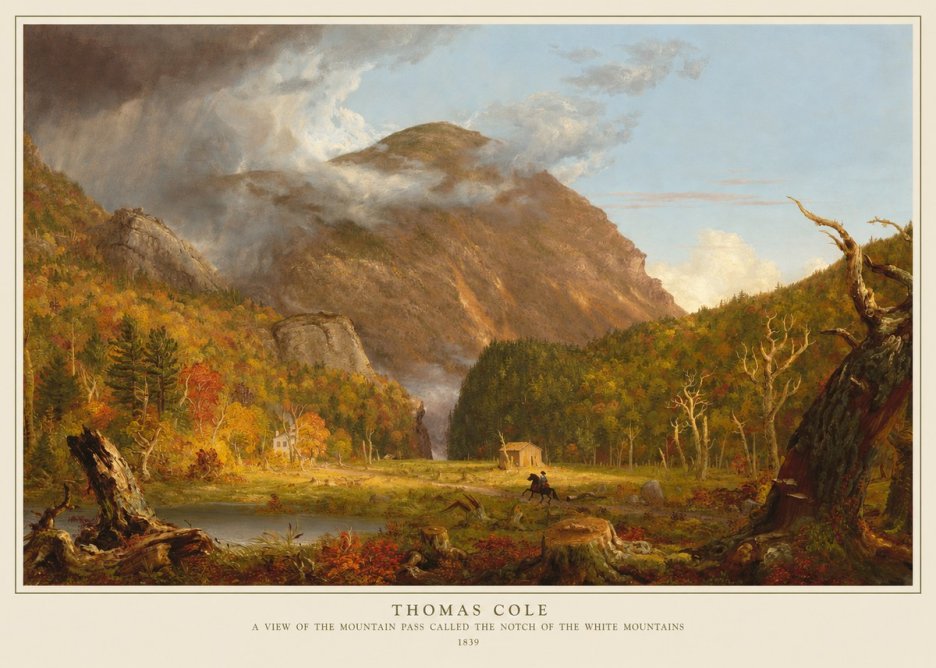 Thomas Cole A View of the Mountain Pass Called the Notch of the White Mountains No5 - Plakát