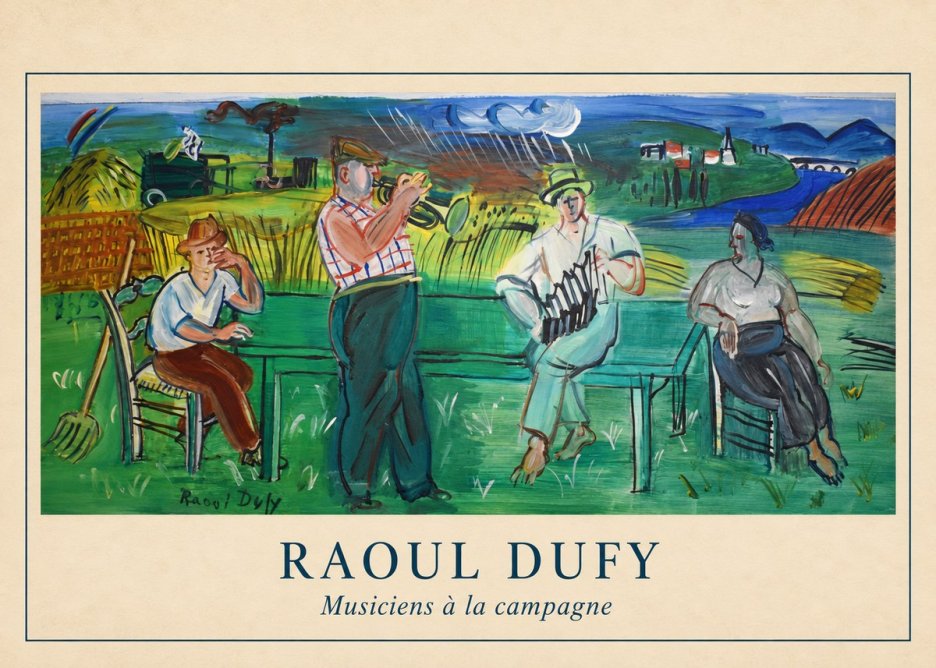 Raoul Dufy Musiciens À La Campagne No4 - Plakát