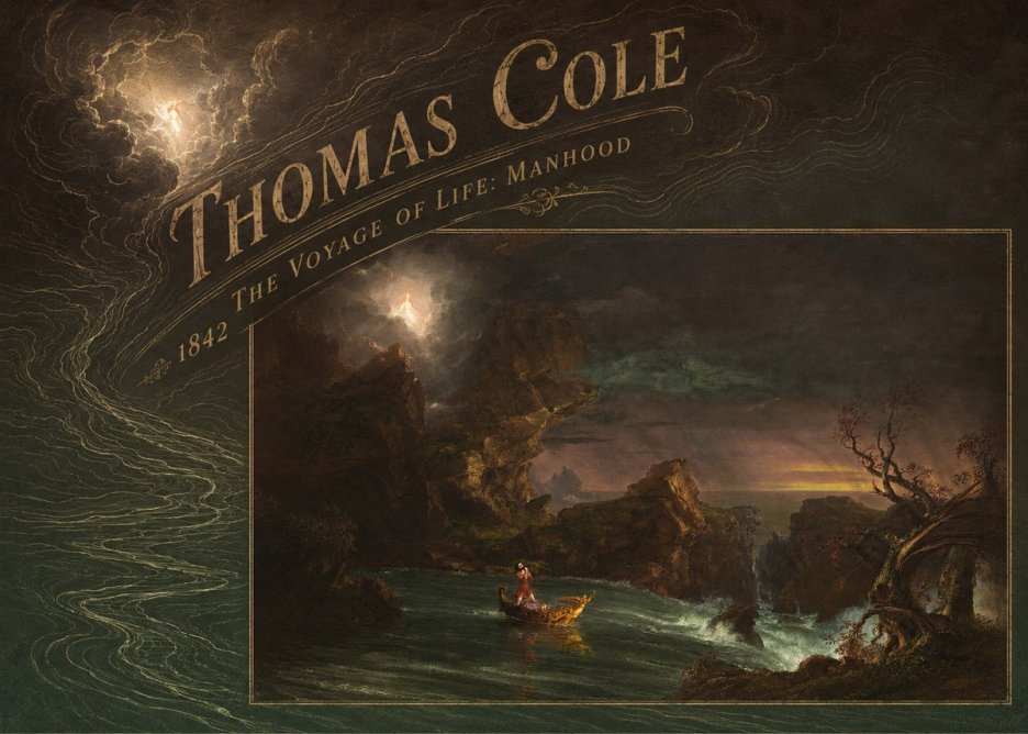 Thomas Cole The Voyage of Life: Manhood III No4 - Plakát